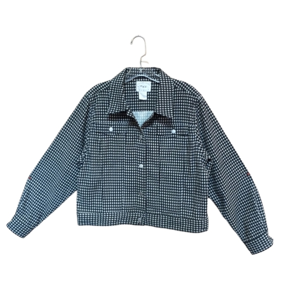 Country Wear Casuals Black & White Tweed Waist Length Jacket With Elbow … - Picture 10 of 11